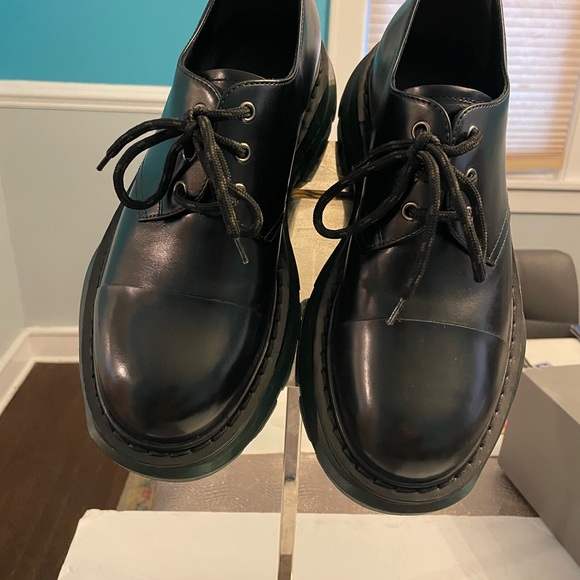 Alexander McQueen Men’s Black Camouflage Leather Lace-ups Size 8 (41) - Picture 2 of 5